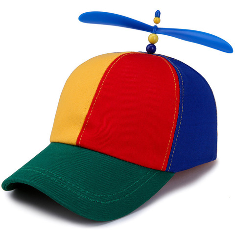 Fashion Colorful Bamboo Dragonfly Patchwork baseball cap Adult Helicopter Propeller funny Adventure dad hat Snapback hat ► Photo 1/5