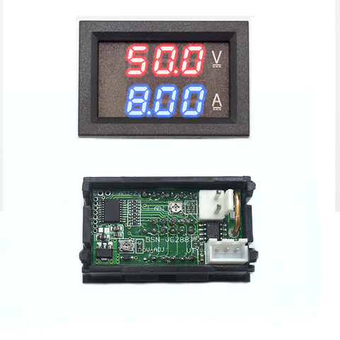 DC 0-100V 0-10A Digital Voltmeter Ammeter Mini LED Display Car Motorcycle Electric Bicycle Voltage Current Meter Battery Tester ► Photo 1/6