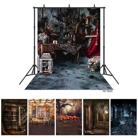 Retro Room Candlestick Halloween Photo Backgrounds for Vinyl Cloth Sudio Backdrop for Children Baby Photography Props Photocall ► Photo 1/6