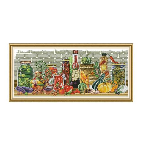 All kinds of vegetables cross stitch kit aida 14ct 11ct count print canvas cross stitches   needlework embroidery DIY handmade ► Photo 1/1