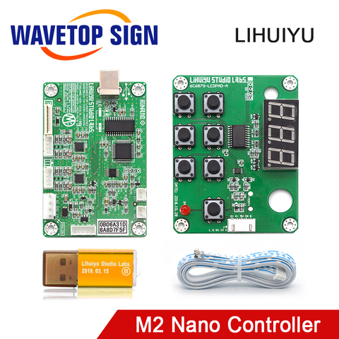 WaveTopSign LIHUIYU M2 Nano Laser Controller Mother Main Board+Control Panel + Dongle B System Engraver Cutter DIY 3020 3040 K40 ► Photo 1/5