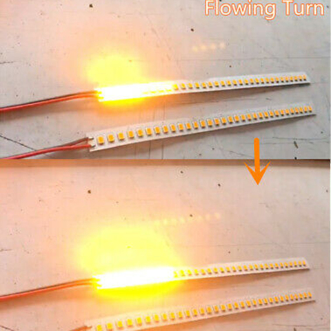 2Pcs/set 28CM 44 LED Car Rear View Mirror Flexible Soft Flowing Turn Signal Strip Light ► Photo 1/6