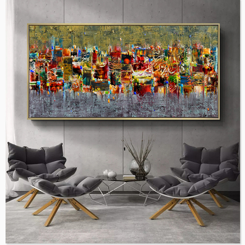 SELFLESSLY Abstract Art Canvas Poster and Print Landscape Painting On The Wall Modern Wall Pictures For Living Room Art Print ► Photo 1/5
