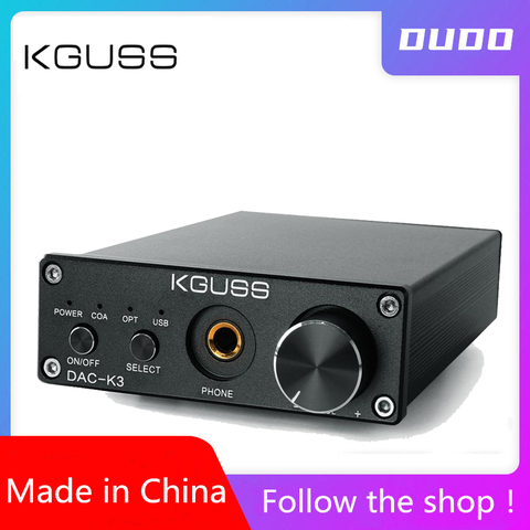 KGUSS DAC-K3 TPA6120 2.0 MINI HIFI USB DAC Decoded Audio Headphone Amplifier 24BIT 192KHz OPA2134 AMP DC12V  US/EU ► Photo 1/5