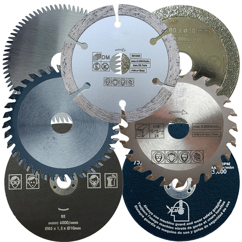 7pcs/set mini circular saw cutting blades for hilda speed saw, diameter 85mm, multi saw blade,Power tool accessories blades ► Photo 1/6