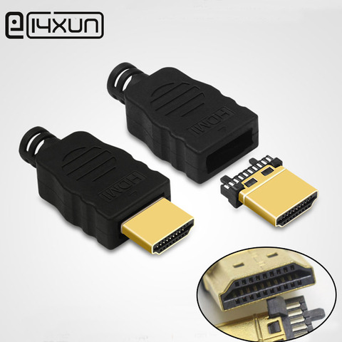 1pcs HDMI 19P Gold Plated Male Plug with jacket Digital HD Connector Network set - top box Plugs Repair Parts for OD7.3mm Cable ► Photo 1/5