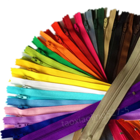 10pcs 3# 10 cm/15cm/18cm/20cm/25cm/30cm/35cm/40cm/50cm/55cm/60cm  Nylon Coil Zippers Tailor Sewer Craft Crafter's (20 colors) ► Photo 1/4