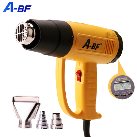 A-BF Industrial Hot Air Gun Digital Display Electric Heat Gun Plastic Welding Torch Hot Hair Dryer Car Foil Roasting 1600W/2000W ► Photo 1/6