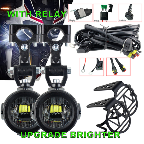 Upgrade Brighter Lamp For BMW R1200GS F800GS F700GS F650 K1600  Motorcycle fog light Auxiliary Lights 40W 6000K ► Photo 1/6