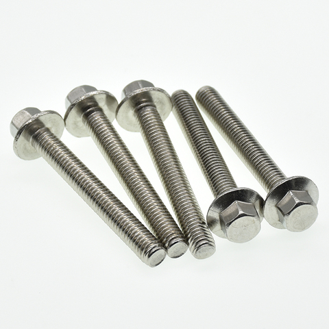 M6 M8  Hex Flange Bolt  Stainless Steel Flange Bolts Screws Hex Cap Washer Head Bolts Fastener ► Photo 1/3