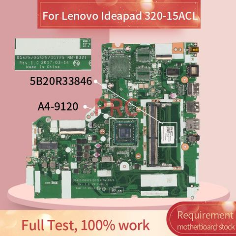 5B20R33846 For Lenovo Ideapad 320-15ACL 320-15AST A4-9120 Notebook Mainboard DG425/DG525/DG725 NM-B321 DDR4 Laptop motherboard ► Photo 1/6