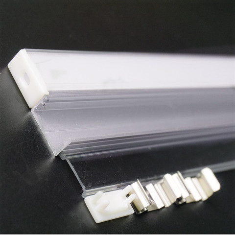 5pcs of 50cm/40cm U type 8.5mm high slim led aluminium profile ,16mm double row wide pcb led channel,diffuser bar light housing ► Photo 1/6