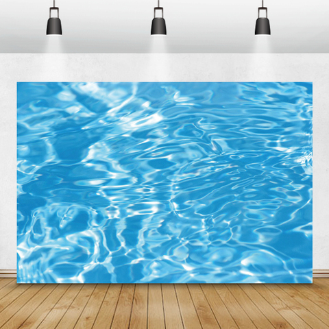 Laeacco Seabed Blue Water Swimming Pool Underwater World Photography Backgrounds Birthday Backdrops Photophone For Photo Studio ► Photo 1/6