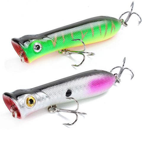 1Pcs 8cm 11g Popper Fishing Lure 6# Hooks Pesca Topwater Artificial Bait Carp Fishing Tackle Top Water Lures Wobbler Crankbait ► Photo 1/6