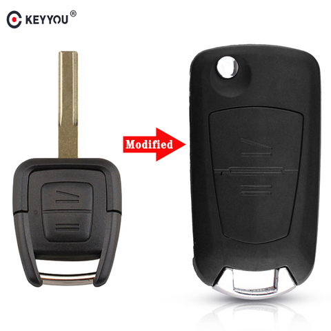 KEYYOU Modified Car Key Case Shell for OPEL VAUXHALL Vectra Zafira Omega Astra h j insignia g Mk4 B c mokka HU43 Blade ► Photo 1/6