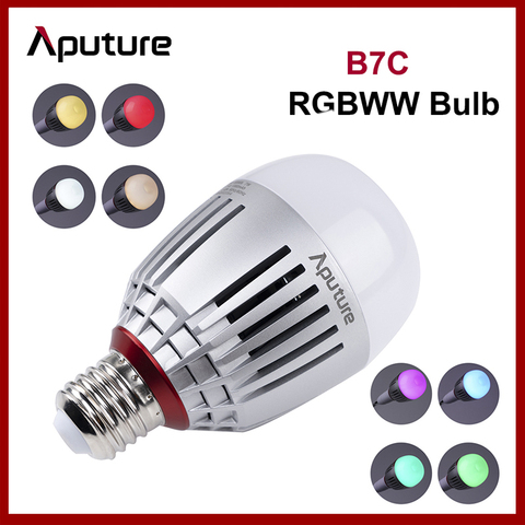 Aputure B7C Photography Bulb Light 2000K-10000K Adjustable 7W RGBWW LED Light Smart Bulb Stepless Dimming App Control ► Photo 1/6