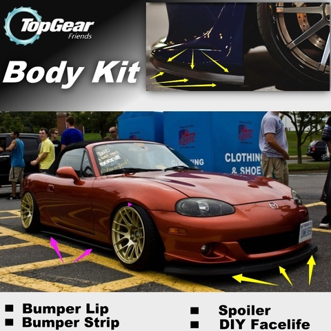 For Mazda MX-5 MX5 MX 5 Miata Eunos Roadster Bumper Lip / Front Spoiler Deflector For Car Tuning / Body Kit / Strip Skirt ► Photo 1/6