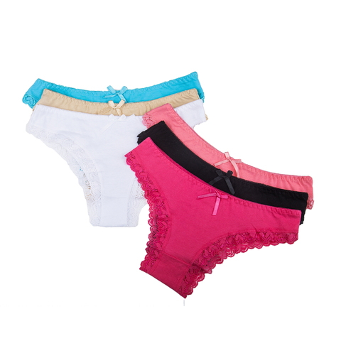 Woman Panties Sexy Lace Briefs Set Cotton Girls Underpants Female Underwear Intimates Lingerie M-XL 3 Pcs/pack Dropshipping ► Photo 1/6