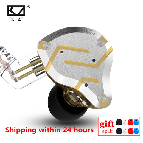 KZ ZS10 PRO 4BA 1DD Hybrid HIFI Metal Headset In-ear Earphone Sport Noise Cancelling Headset AS10 BA10 ZST ZSN PRO ES4 ZSX AS16 ► Photo 1/6