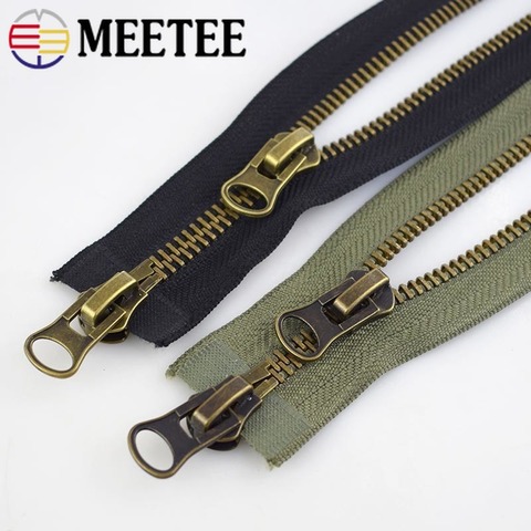 Cheap 1PC DIY Sewing Jacket Metal Zipper Open Ended Double Slider