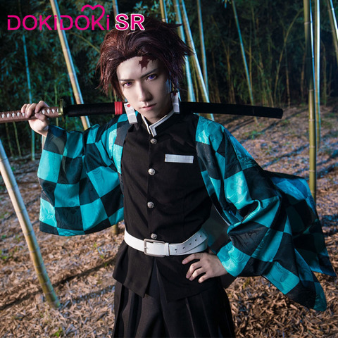 DokiDoki-SR Anime Cosplay Demon Slayer: Kimetsu no Yaiba Cosplay Kamado Tanjirou Cosplay Demon Slayer Kimetsu no Yaiba Costume ► Photo 1/4