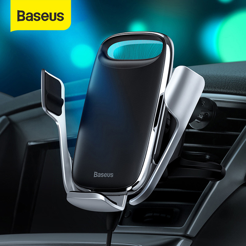 Baseus Car Phone Holder Wireless Charger for iPhone Support Quick Charge 3.0 Air Vent Mount Holder Car Wireless Charging Holder ► Photo 1/6