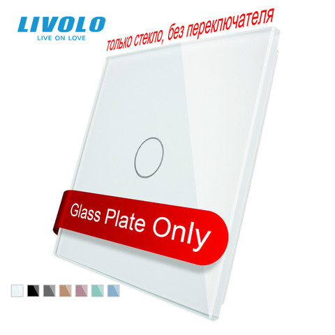 Livolo Luxury White Pearl Crystal Glass, EU standard, Single Glass Panel For 1 Gang  Wall Touch Switch,VL-C7-C1-11 (4 Colors) ► Photo 1/6