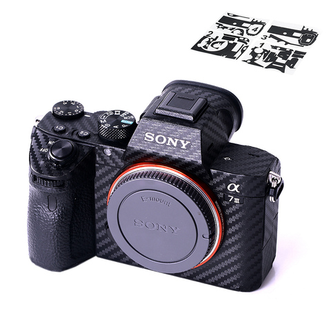 Carbon Fiber Anti-Scratch Skin Protective Film Skin For Sony A7M2 A7RM2 A7 II III A7RIII A7M3 A7RIV A9 A7S3 A7C Camera Sticker ► Photo 1/6