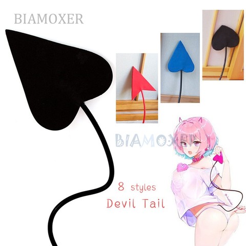 8 styles Devil Tail Cosplay Tail evil Blue Red Black Heart Ao no Blue Exorcist Okumura Rin Cosplay Accessorie Prop ► Photo 1/6