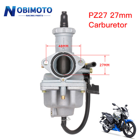 Motorcycle Carburetor Keihin PZ27 27mm Hand Cable Chock Carb for 125 150 200 250 300cc Motorbike Dirt Bike Quad ATV ► Photo 1/6