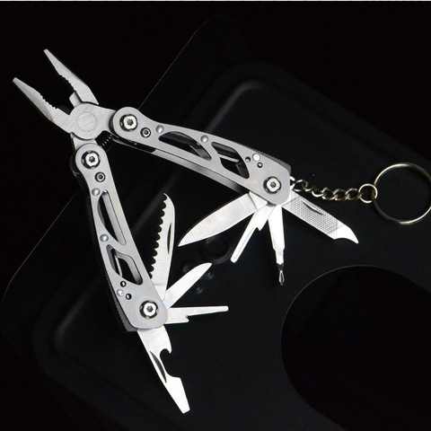 Mini multifunctional knife pliers outdoor portable combination tool pliers EDC folding keychain pocket tool pliers ► Photo 1/5