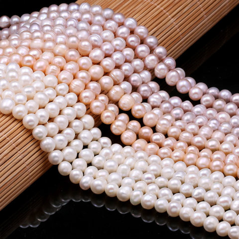 New Spherical Pearl Beads Natural Freshwater Pearls For Necklace Bracelet Jewelry Making DIY Size 5-6mm ► Photo 1/6