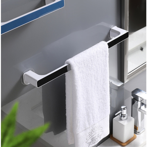 Towel Holder Rack Wall Mounted Towel Hanger Bathroom Towel Bar Shelf Roll Holder Hanging Hook Bathroom Organizer ► Photo 1/6