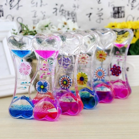 Moving Drip Oil Hourglass Creative Double Color Floating Motion Liquid Bubble Timer Acrylic Liquid Oil Hourglass Home Decoration ► Photo 1/6