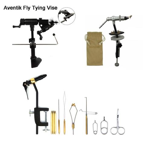 Aventik Quality Aluminum Fly Tying Vise Fly Tying Tools with One Jaw Fitting Bobbin Holder Whip Finisher Half Hitch Tool ► Photo 1/6