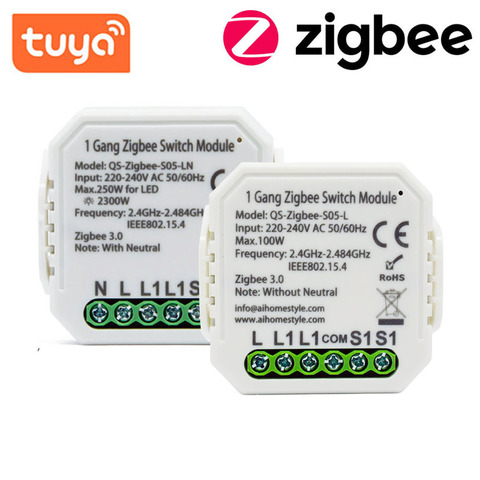 Tuya Zigbee Switch Module Wireless Light Switch Relay Compatible Alexa Google Home ► Photo 1/6