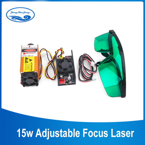 15W 450nm Laser Module Blue Light laser Head cutter Laser engraver Laser engraving machine Woodworking Machinery Parts ► Photo 1/6