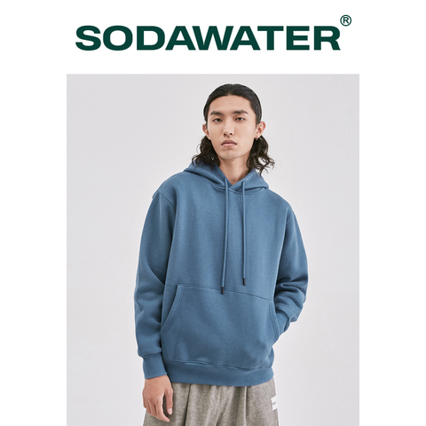 SODAWATER Men Hoodies Japanese Street Style 11 Pure Colors Hooded Sweatshirt Pullover Thick Warm Oversize Hoodie Men Tops 167W17 ► Photo 1/6