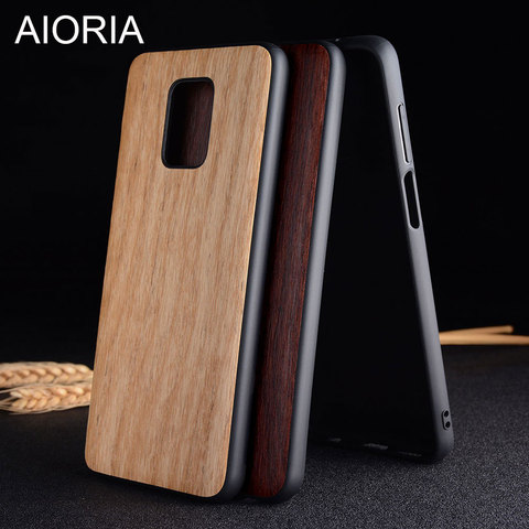 Simulation Wood grain case for Xiaomi Redmi Note 9S Note 9 Pro with Pastoral design,TPU+PC 2in1 material ► Photo 1/6