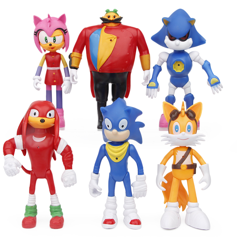5 Bonecos Sonic Boom Tails, Amy, Sonic, Knuckles e Dr. Eggman Tomy em  Promoção na Americanas