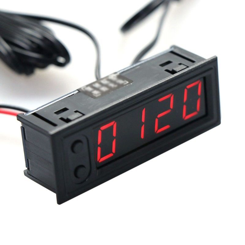 12V 3 in 1 Thermometer Clock Vehicle car mini watch practical Automotive Supplies interior trim car clock Voltmeter watch for ca ► Photo 1/6