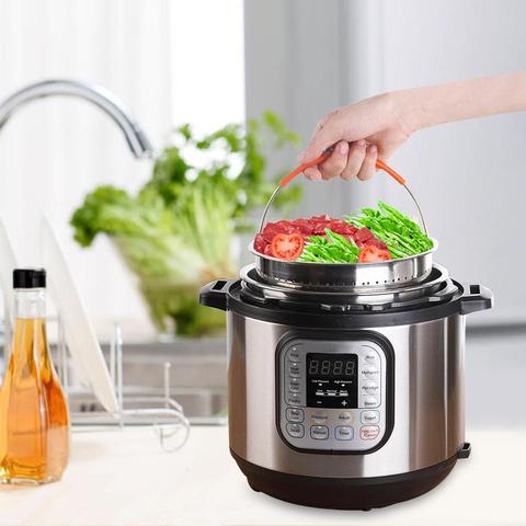 Stainless Steel Rice Cooker Steam Basket Fits 6 Or 8 Quart Anti-scald Steamer Multi-Function Fruit Cleaning Basket ► Photo 1/6