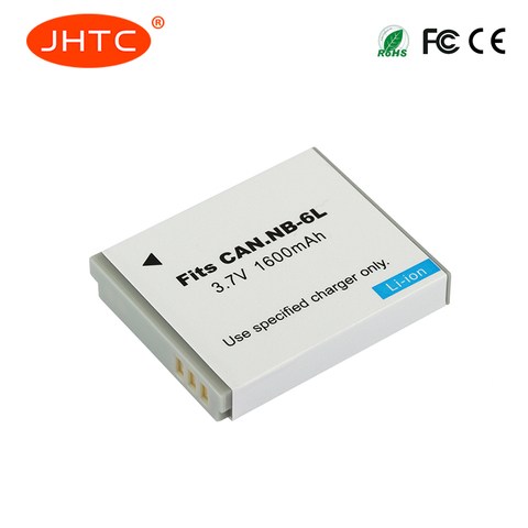 JHTC 1600mAh NB 6L NB6L Battery for Canon Power-shot Camera SX520 HS SX530 SX600 SX610 SX700 SX710 IXUS 85 95 200 210 105 ► Photo 1/4