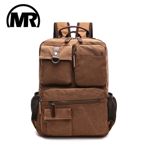 MARKROYAL New Men Canvas Backpack Shoulder Bag Students Leisure Bag Computer Bag School Mochila Teenagers 15inch Laptop Rucksack ► Photo 1/6