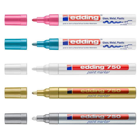 1pcs Edding 750 Waterproof Permanent Marker Metallic Paint Marker for Industrial Products Professional Painting Pens ► Photo 1/6