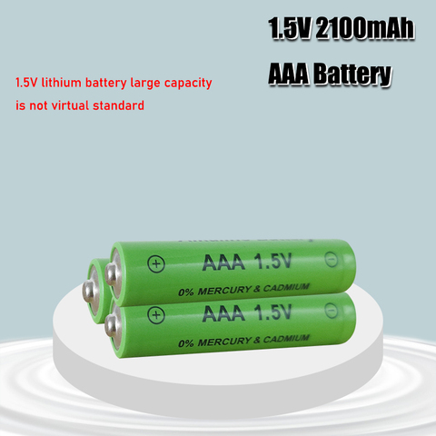 1-4PCS New Brand AAA Battery 2100mah 1.5V Alkaline AAA rechargeable battery for Remote Control Toy light Batery ► Photo 1/6