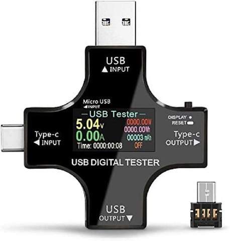 USB tester USB 3.0 Type-C DC Digital voltmeter amperimetor voltage current meter ammeter detector power bank charger indicator ► Photo 1/6
