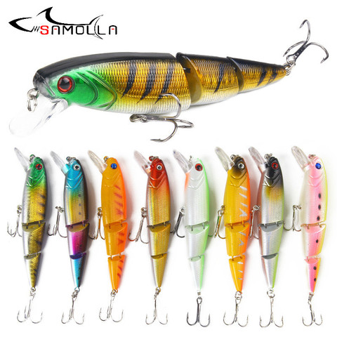 Swimbait Fishing Lure Minnow Three Section Bait Weights 11.5cm/15g Holographic Bass Lure Jerkbait Mino Swim Bait Saltwater Lures ► Photo 1/6