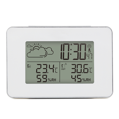FanJu Alarm Clock Digital Watch Wireless Sensor Temperature Humidity Forecast Snooze Table Clocks DCF Weather Station Home Decor ► Photo 1/6