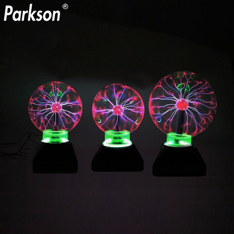 Magic Plasma Ball Lamp 220V 3 4 5 6 8 Inch Electric Lamp Night Light Kids  Gift Birthday Christmas Novelty Glass Plasma Lamp